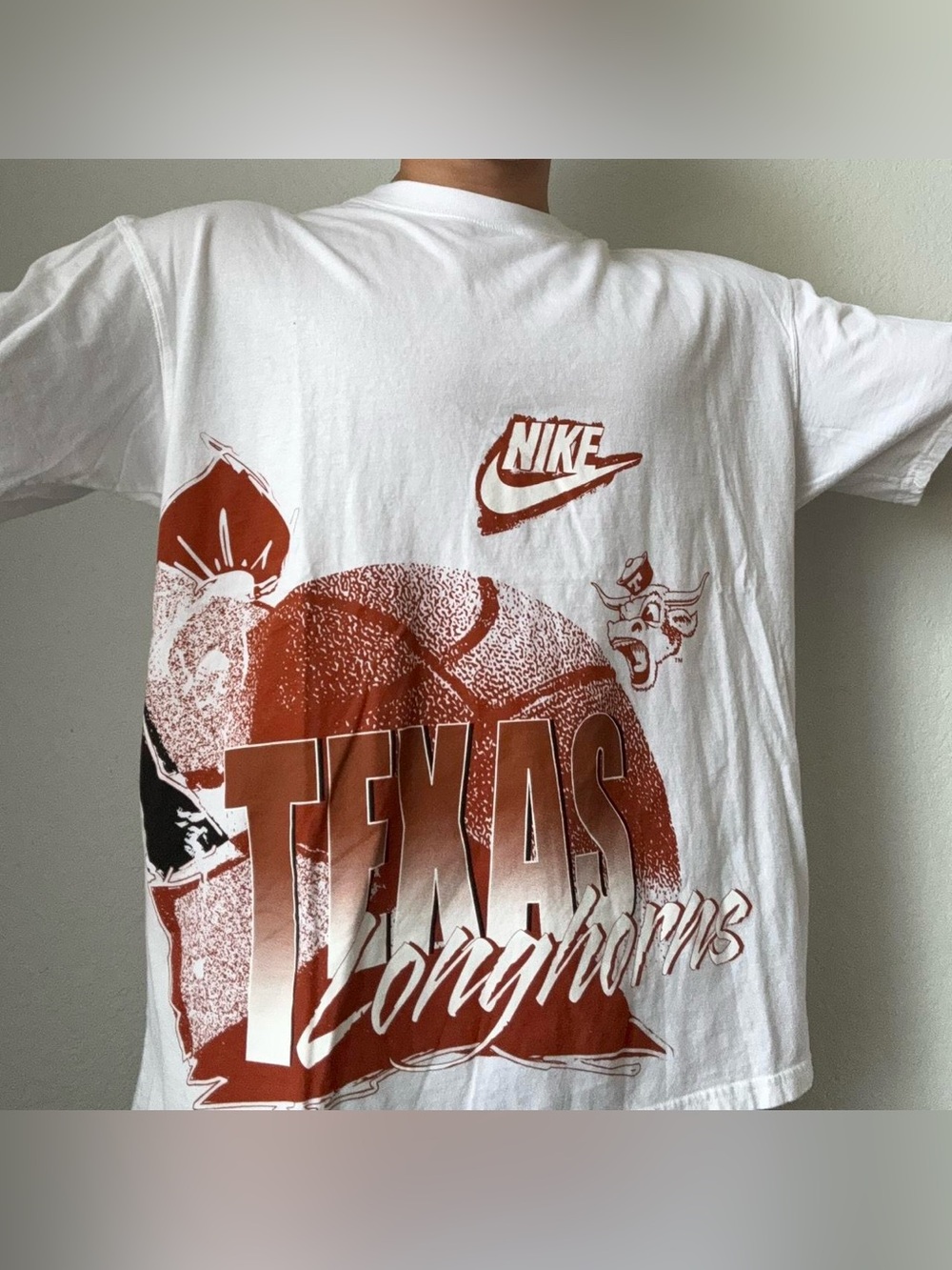 Nike x Texas Long Horns Graphics White Tee Shirt